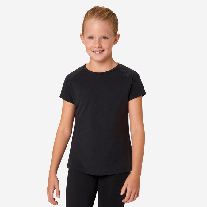 T-shirt multisport respirant fille, Noir, photo 5 of 4
