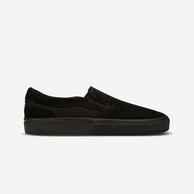 Chaussures basses de skateboard sans lacets adulte VULCA 500 slip-on noire, photo 13 of 12
