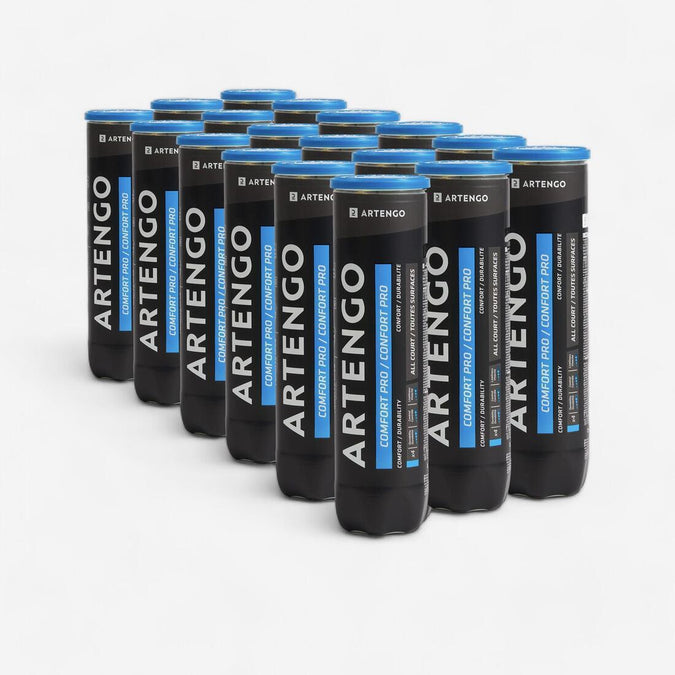 Balle de tennis polyvalente - ARTENGO Comfort Pro * 4 JAUNE Carton 18 tubes, photo 6 of 5