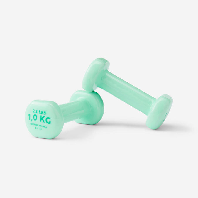 PAIRE D'HALTÈRES FITNESS 2*1 KG - VERT, photo 4 of 3